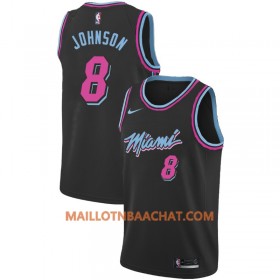Maillot NBA Miami Heat Tyler Johnson 8 2018-19 Nike City Edition Noir Swingman - Homme
